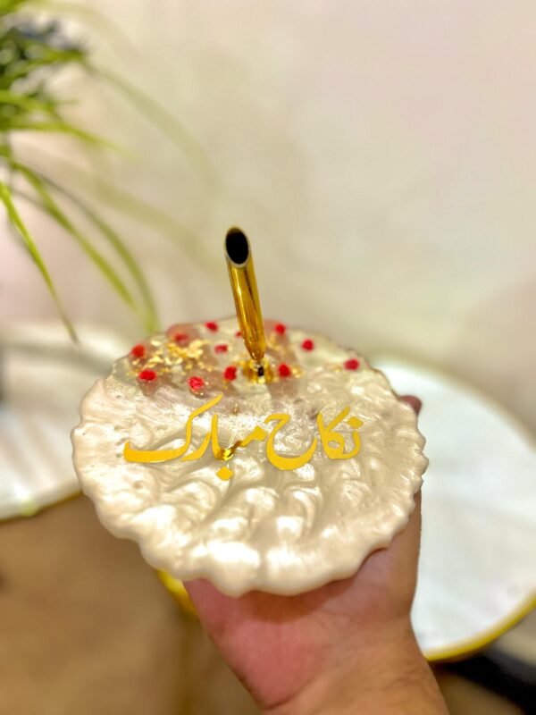 Resin Nikah Pen and Tray Set - Image 3