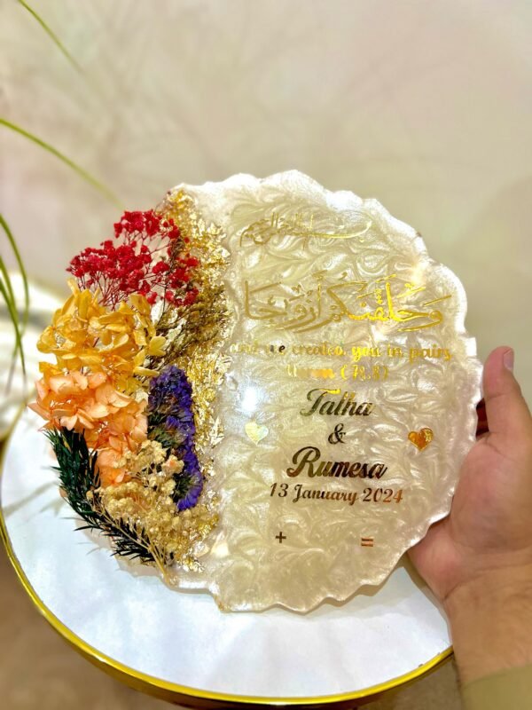 Resin Nikah Floral Plaque - Image 3