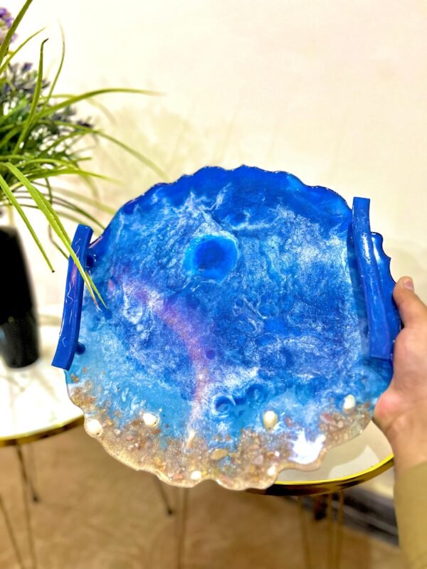 Ocean Blue Resin Tray - Image 3