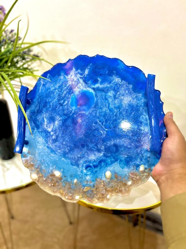 Ocean Blue Resin Tray