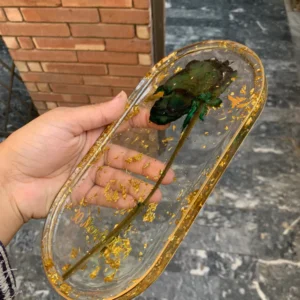 Resin Preserve Flower Trinket Tray Large